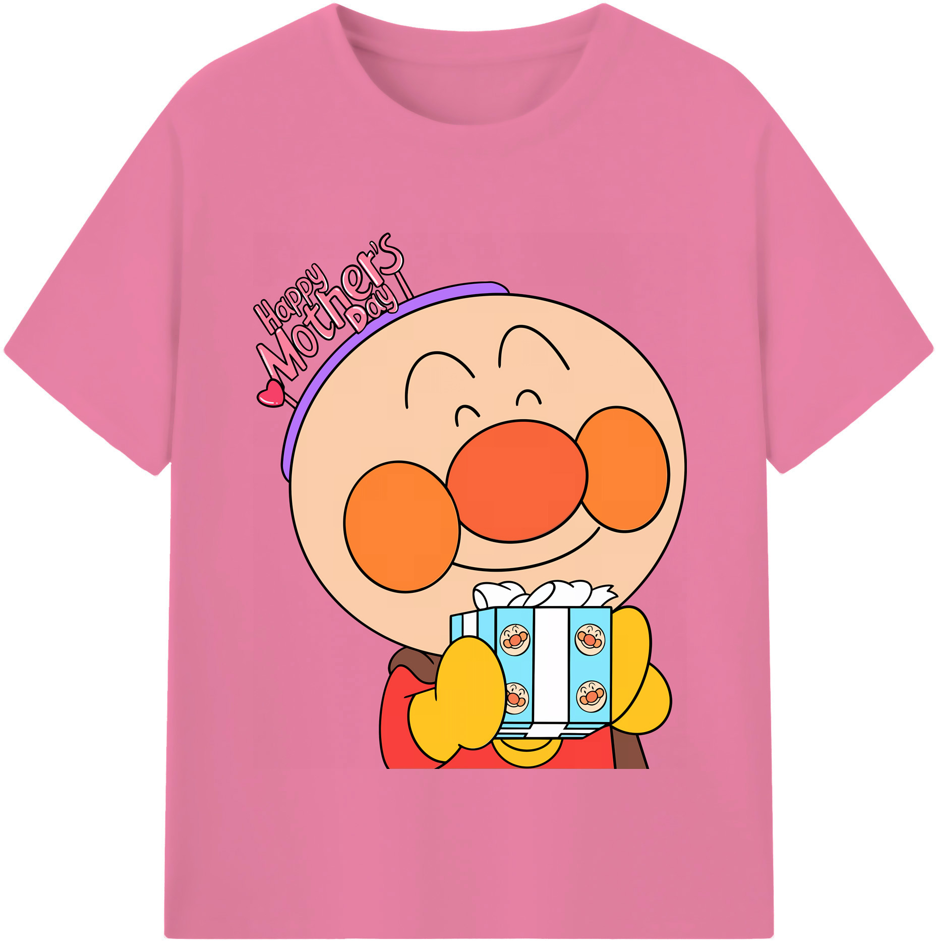 （画像用） アンパンマン Anpanman 綿100％半袖Tシャツ（フロントプリント）